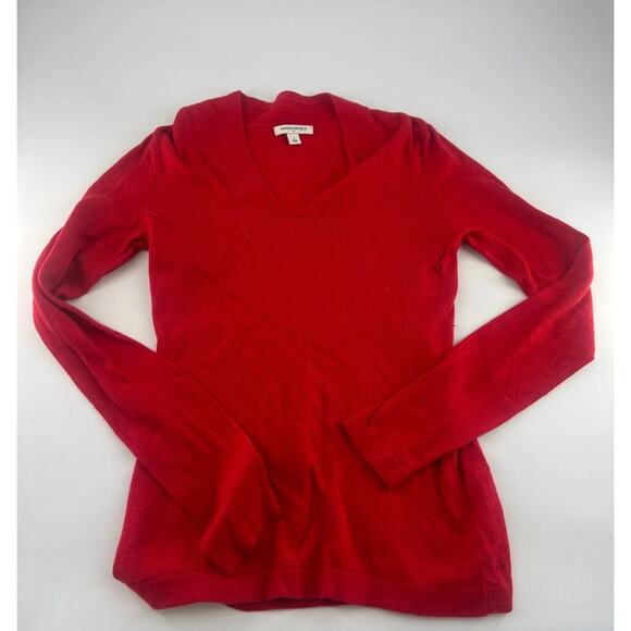 Banana Republic Sweater Womens Small Red V-Neck Wool Cashmere Blend - Picture 1 of 7